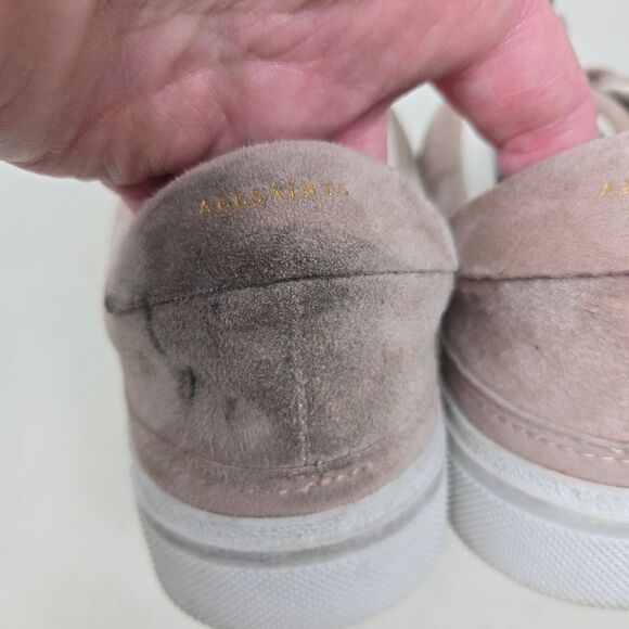 ALLSAINTS Trish Platform Lace Up Sneaker blush Suede Women’s Size 38 EU | 7-7.5 - Picture 5 of 10